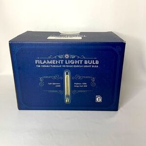Vintage style tubular filament light bulbs